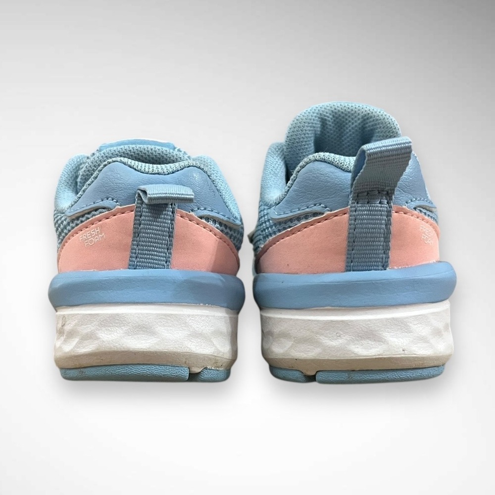 NEW BALANCE Infant Toddler Blue‎ White Pink Sneakers Size 6.5 - Picture 5 of 7